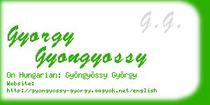 gyorgy gyongyossy business card