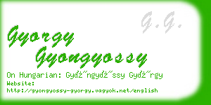 gyorgy gyongyossy business card